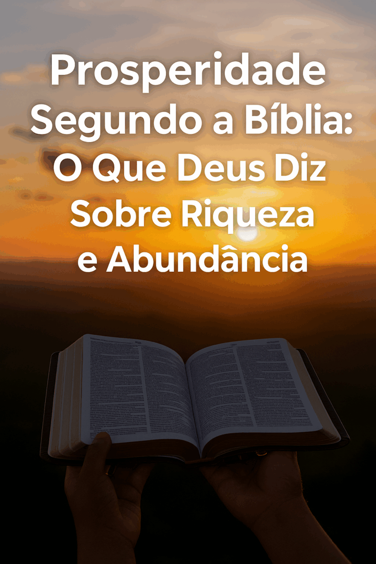 Prosperidade Segundo a Bíblia: O Que Deus Diz Sobre Riqueza e Abundância
