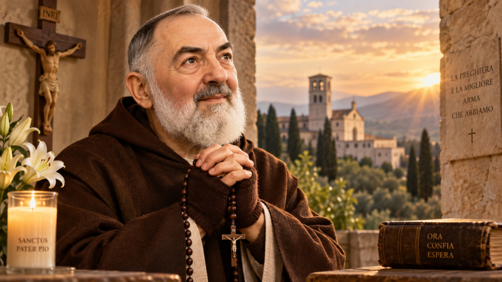 F60D49F2-DA7E-4672-9F41-9FE9A88853AB-1024x576 São Padre Pio de Pietrelcina: Vida, Estigmas e Oração ao Santo das Chagas